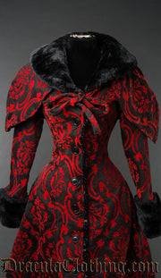 Red Brocade Hood