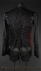 Red Brocade Long Vest