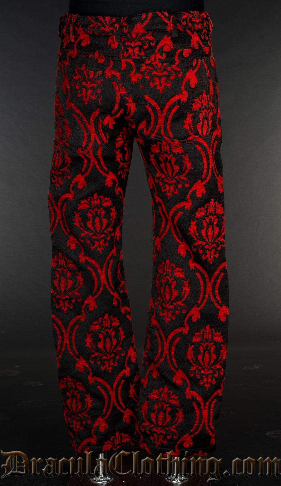 Red Brocade Officer Pants