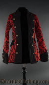 Crimson Brocade Female Pirate Jacket