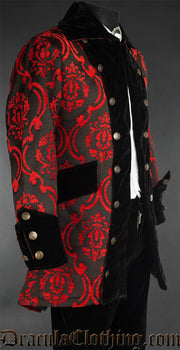 Red Brocade Pirate Jacket