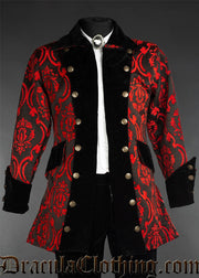 Red Brocade Pirate Jacket