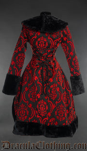 Red Brocade Princess Coat