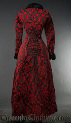 Red Brocade Shieldmaiden Coat