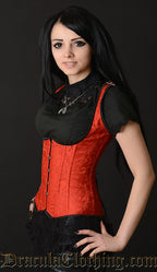 Red Brocade Shoulder Corset