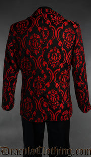 Red Brocade Suit Jacket