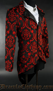 Red Brocade Tailcoat