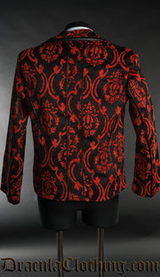 Red Brocade Tesla Jacket