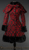 Red Brocade Thick Winter Coat