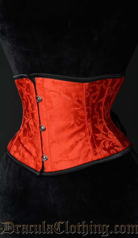 Red Brocade Waist Cincher