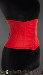 Red Cotton Double Boned Waist Cincher