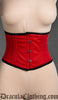 Red Cotton Laceless Corset