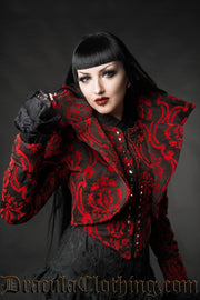 Red Brocade Evil Queen Jacket