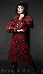 Red Brocade Female Admiral Coat