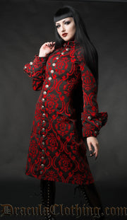 Red Brocade Female Admiral Coat