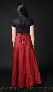 Red High Waist Skirt