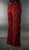 Red Jacquard Boots Pants