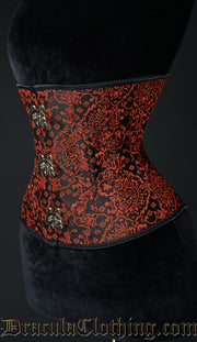 Red Jacquard Clasp Corset