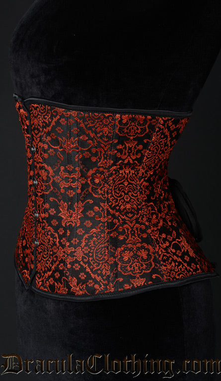RED JACQUARD CORSET