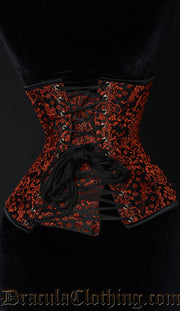 RED JACQUARD CORSET