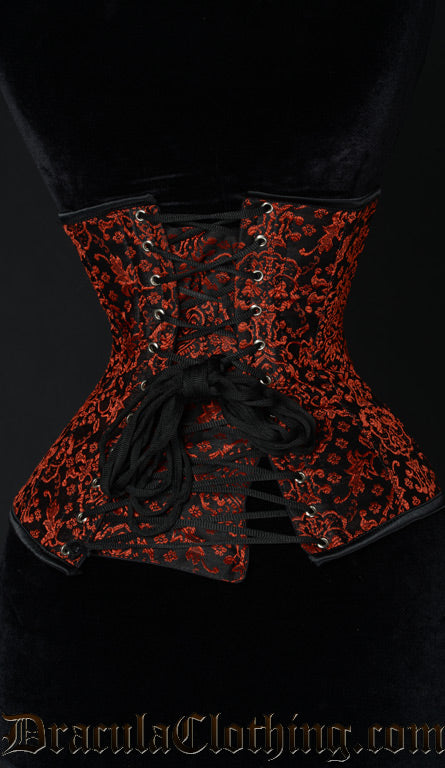 RED JACQUARD CORSET