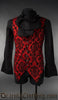 Red Jacquard Long Vest