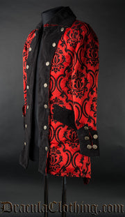 Red Jacquard Pirate Jacket