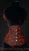 RED JACQUARD SHOULDER CORSET