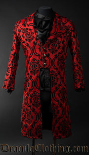 Red Jacquard Tailcoat