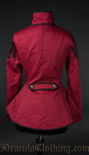 Red Ladies Military Jacket