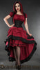 Red Layer Bustle Skirt