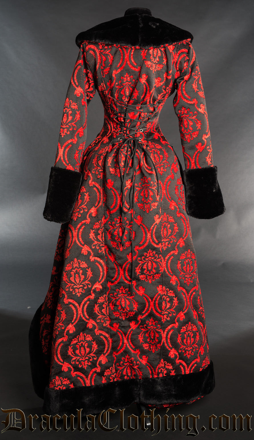 winter dress coat Red Pocket Winter Coat – DraculaClothing