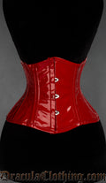 Red PVC Double Buttoned Waist Cincher