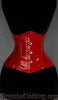 Red PVC Double Buttoned Waist Cincher