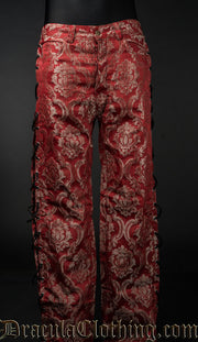 Red Royal Laced Pants