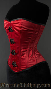 Red Satin Clasp Overbust