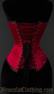 Red Satin Clasp Overbust