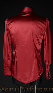 Red Satin Cravat Shirt