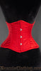 Red Satin Double Boned Waist Cincher