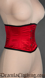 Red Satin Laceless Corset