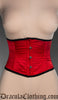 Red Satin Laceless Corset