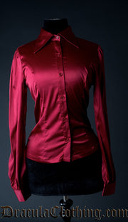 RED SATIN MARQUESS BLOUSE