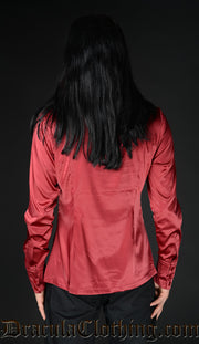 Camisa naval de satén rojo