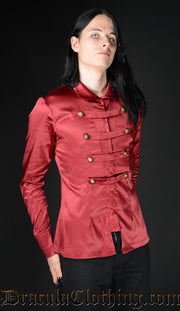 Red Satin Naval Shirt