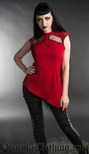 RED SPIKED TUNIC