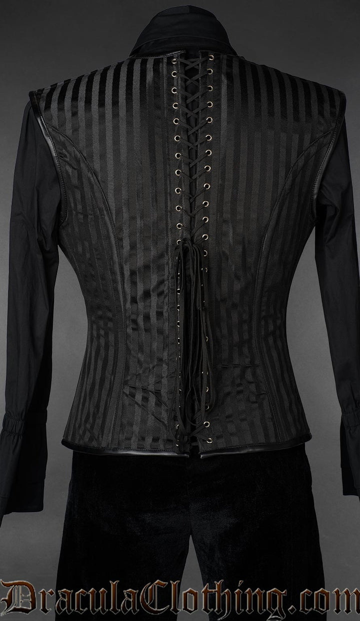 Red Striped Corset Vest