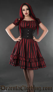 Red Striped Gothabilly Dress