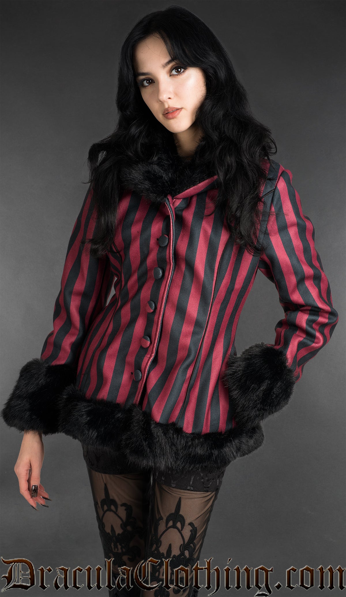 Red Striped Winter Jacket