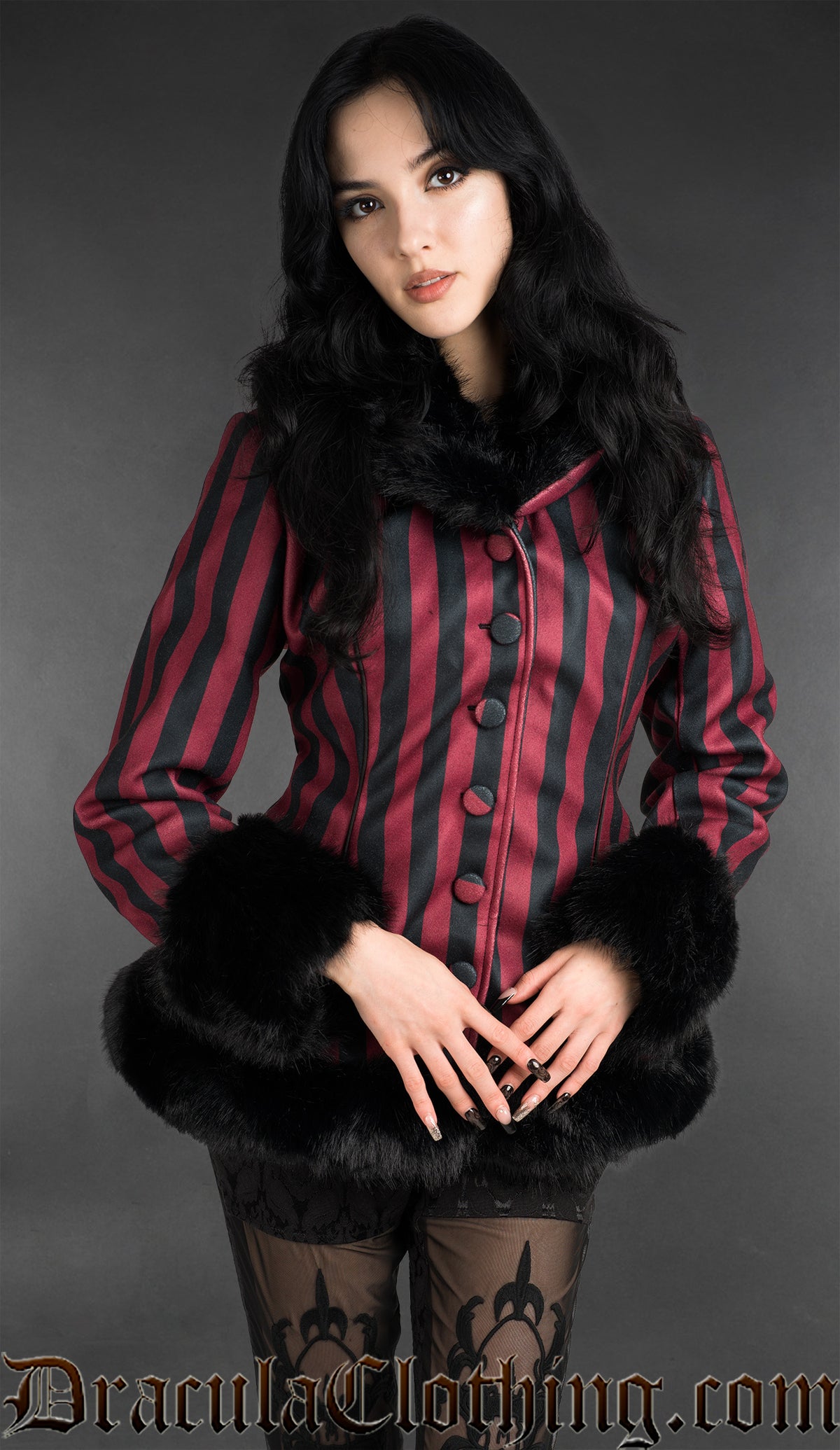 Red Striped Winter Jacket