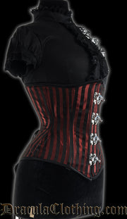 Red Stripes Extreme Waist Clasp Corset